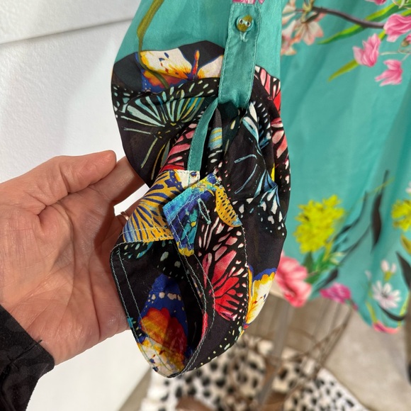 Johnny Was Panya Karis Button Down 100% Silk - Picture 7 of 12